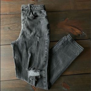 Black High rise mom jeans